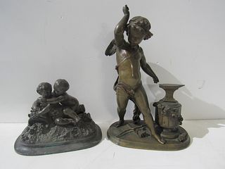 3 x 19th Century Bronze Sculptures & A