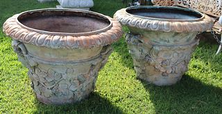 Vintage Fine Quality Pair Of Bacchanal Patinated