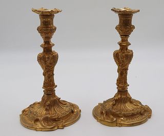 Pair Of Antique Gilt Bronze Louis XV Style