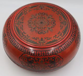 Chinese Gilt Decorated Lacquered Box.