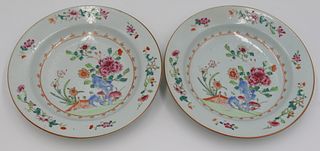 (2) Chinese Famille Rose Plates.