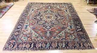 Antique And Finely Hand Woven Serapi ? Carpet