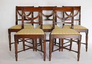 5 Mahogany Regency Chairs.