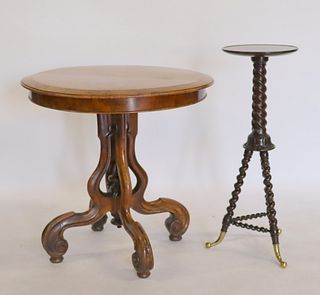 Antique Walnut Center Table Together With
