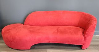 Vintage Upholstered Sofa in The Style Of Kagan.