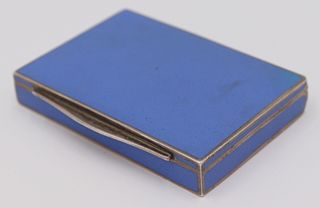 SILVER. Continental Silver and Enamel Hinged Box.