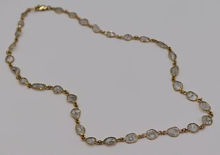 JEWELRY. 18kt Gold and Raw Diamond Slice Necklace.