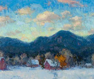 Scott Switzer Red Houses in the Snow, 1990