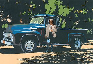 Bill Schenck Elaine with Pickup Truck, 1980