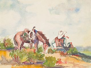Leonard Reedy Cowboy and Horse