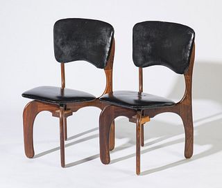 Don Shoemaker (2) Sling Rosewood Chairs