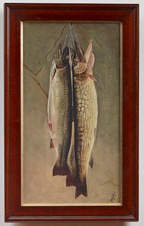 H.A. Sawyer - Fish Painting - 1887