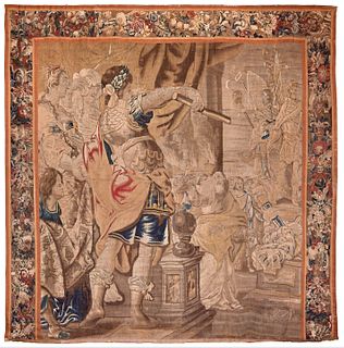 Large 17th Century Historial Flemish Tapestry.