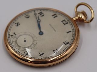 JEWELRY. Waltham 14kt Gold Pocket Watch.