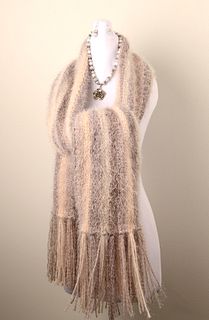 LISA HIRSBRUNNER, Hand-knit Shawl, Handmade Necklace & Earrings Set