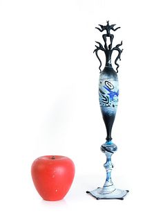 Figural Lampwork Art Glass Perfume Signed