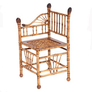 Victorian Bamboo Corner Chair