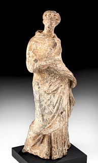 Greek Tanagra Terracotta Draped Female