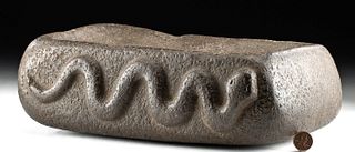 La Aguada / Mapuche Stone Grinding Table w/ Serpents