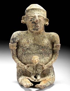 Nayarit Pottery Seated Mother w/ Child