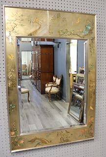 LaBarge Chinoiserie Wall Mirror Signed  K Widing