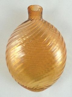 Flask - modern-day, light orange in swirl design