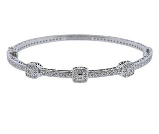 Charriol 18K Gold Diamond Bangle Bracelet