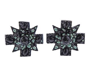Chanel Maltese Cross Earrings