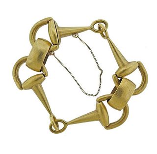 18K Gold Horsebit  Bracelet