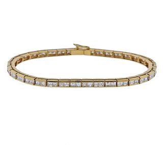 18K Gold Diamond Line Bracelet
