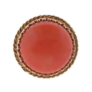 14k Gold Coral Ring