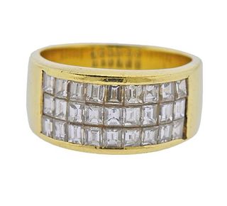 18K Gold Diamond Band Ring
