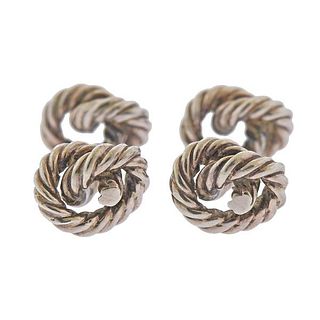 Hermes Silver Knot Cufflinks
