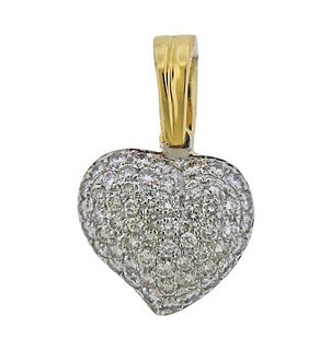 Chimento  18K Gold Diamond Heart Pendant 