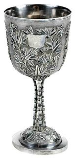Leeching Chinese Export Silver Goblet