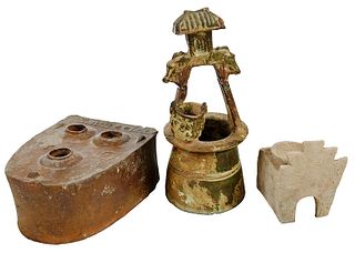 Three Early Chinese Earthenware Models