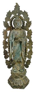 Tang Dynasty Style Bronze of Standing Buddha