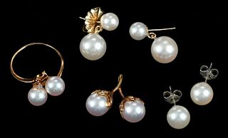 Four Pieces of Pearl Jewelry