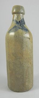Saltglaze stoneware beer bottle, 'A. Steinmetz'