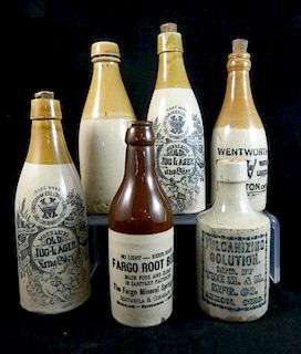 Beer - 6 stoneware bottles