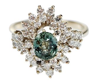 14kt. Gemstone and Diamond Ring