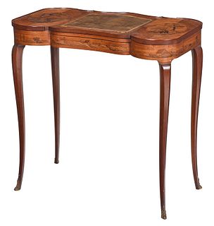 Louis XVI Style Marquetry Inlaid Writing Desk
