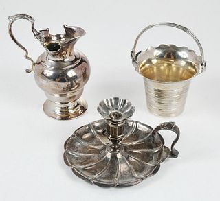 Three Pieces Georgian English silver Hollowware