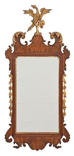 Chippendale Style Carved and Parcel Gilt Mirror