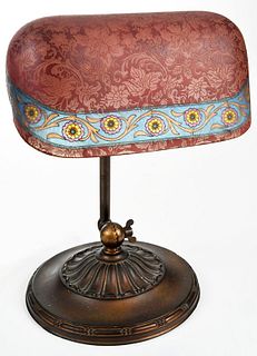 Emeralite Desk Lamp with Bellova Glass Shade