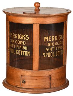 American "Merrick's" Oak Country Spool Cabinet