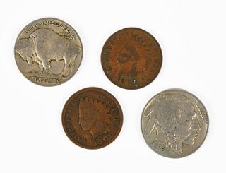Group of U.S. Nickels and Cents