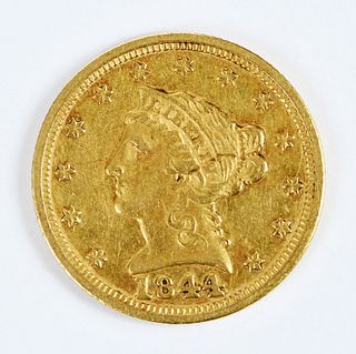 1844 Gold Liberty Head Quarter Eagle