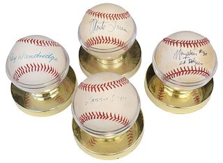 Four African American Players Signed Baseballs