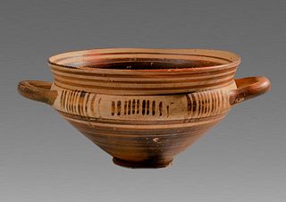 Ancient Etrusco-Corinthian wrae Pottery Kylix c.4th century BC. 